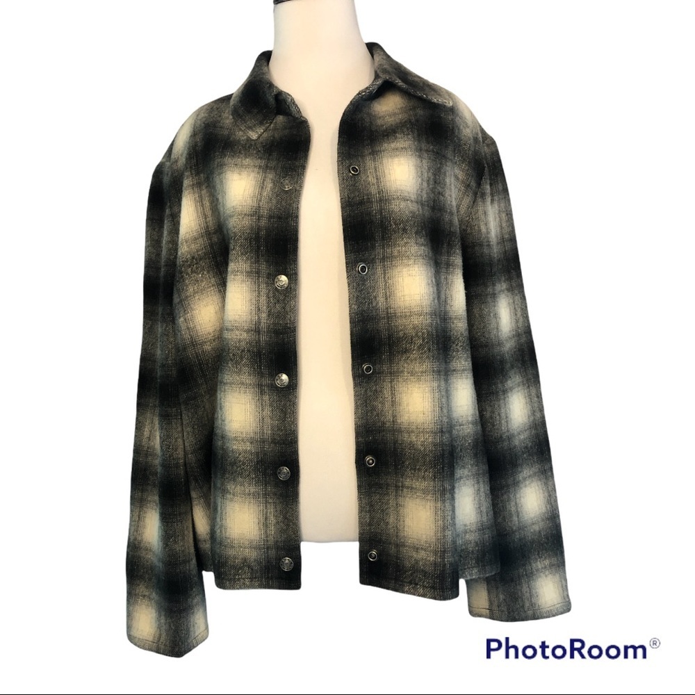 Evan-Picone Wool blend cropped shacket/jacket-size 18